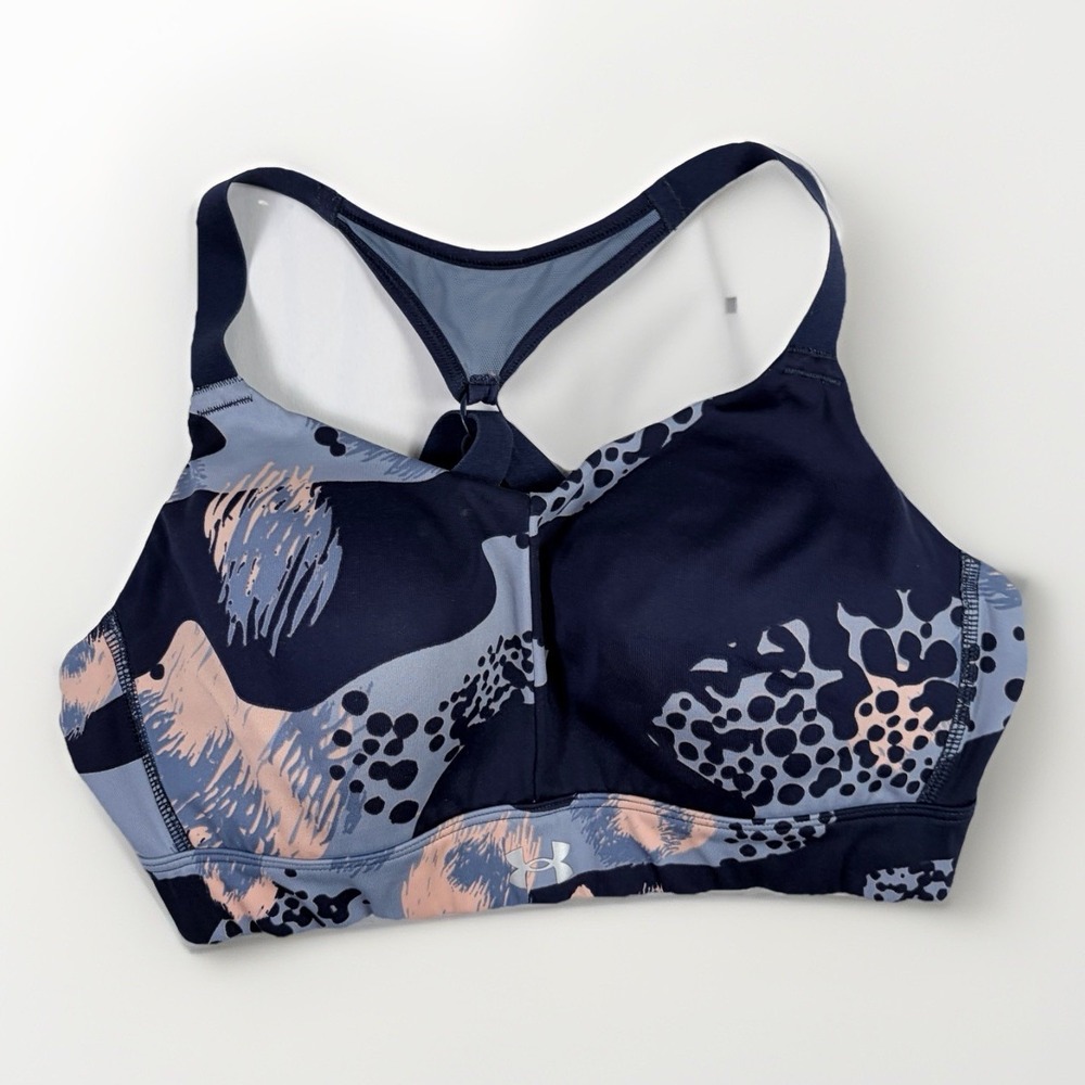 UNDER ARMOUR Breathelux HIGH SUPPORT MULTI COLOR SPORTS BRA 1370740 SIZE M